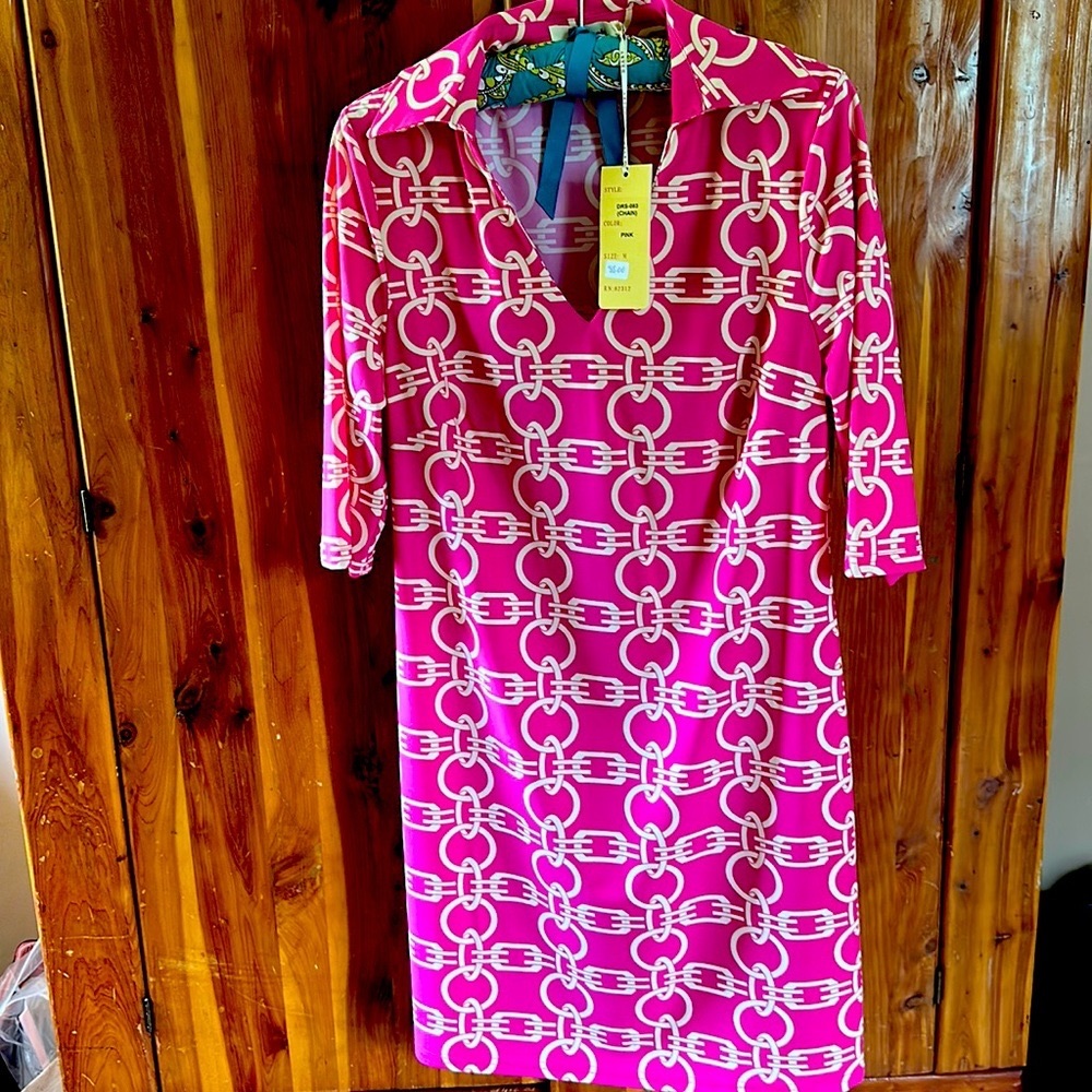 Aryeh pink chain dress